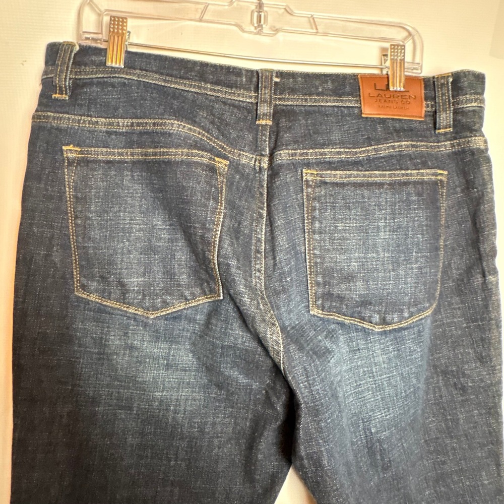 Lauren Ralph Lauren Women 16 Dark Wash Bootcut Jeans Blue Stretch Denim Mid Rise - Picture 6 of 9